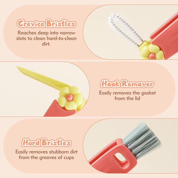 3-in-1 Cup Lid Cleaning Brush–Multi-Functional Bottle & Straw Cleaner - Image 6