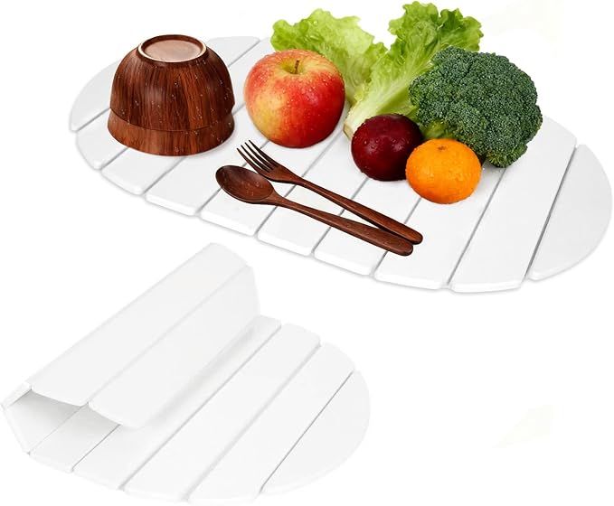 Stone Drying Mat for Kitchen Counter, Foldable 24"x16"Large Absorbent by EverZenHub