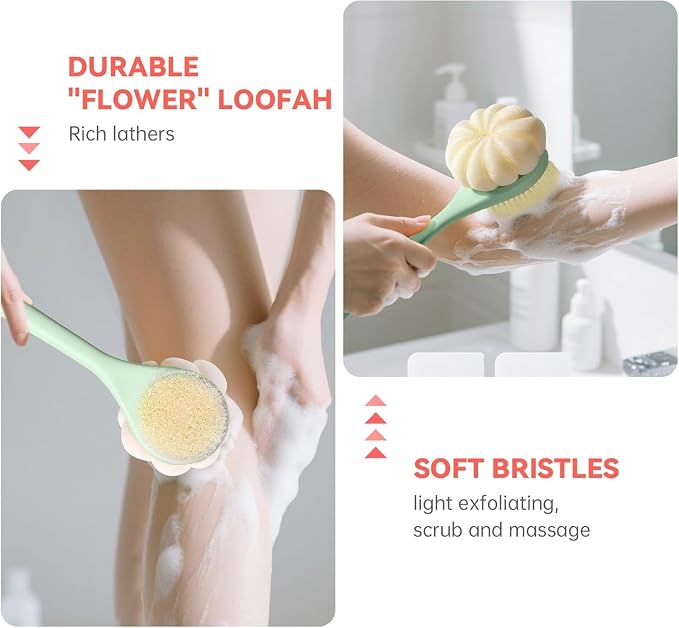 Back Scrubber for Shower, 15.7" Loofah - Image 3