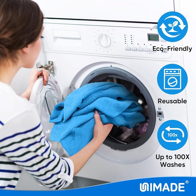 Microfiber Cleaning Cloth, 20 Pack Reusable Microfiber Towels - Image 6