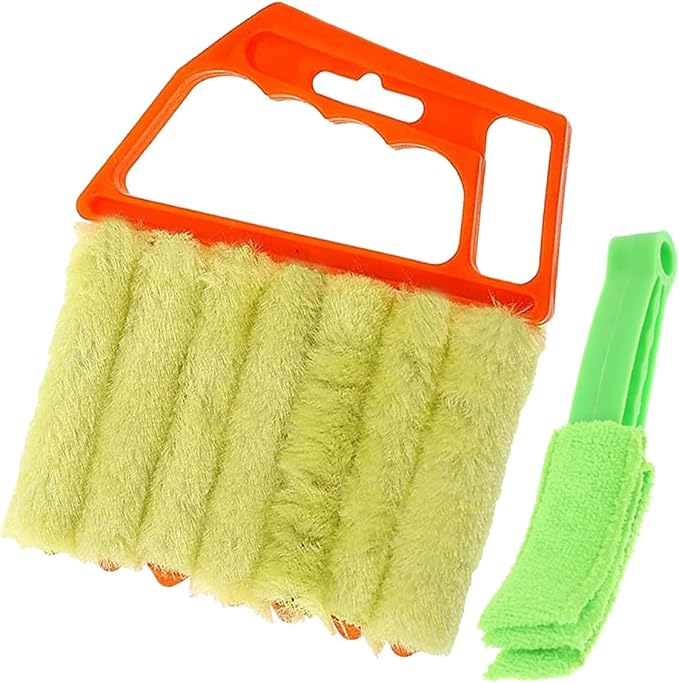 2pcs Window Cleaner Brush and Blinds Cleaning Brush Set by Outanaya
