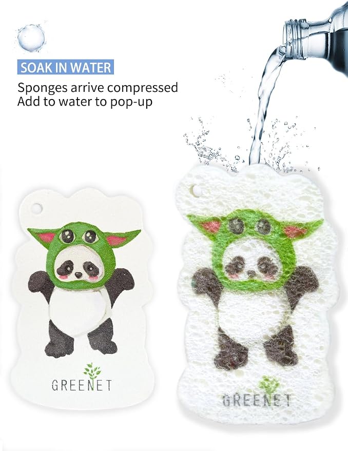 Eco-Friendly Compressed Cellulose Pop-Up Sponges, Expandable Cartoon Design – - Image 4