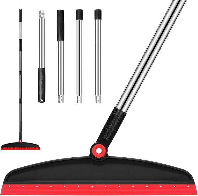 Multifunction Magic Broom, 54 Inch Adjustable Long Handle Silicone Floor by NACENA