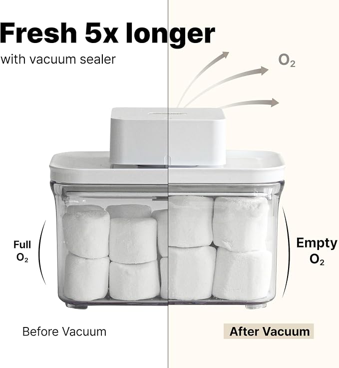 VAKUEN Premium Airtight Food Storage Containers & Vacuum Sealer Machine Starter - Image 3