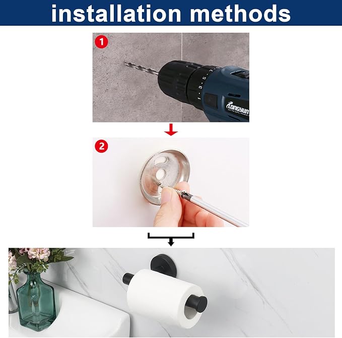 NearMoon Bathroom Toilet Paper Holder, Premium SUS304 Stainless Steel Rustproof - Image 7