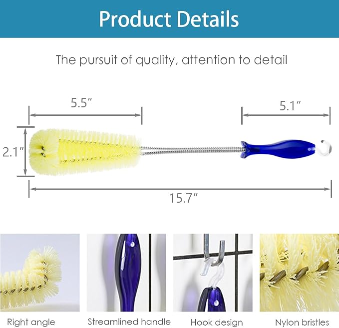 Long Bottle Brush Cleaner -16" Bottle Cleaning Brush Flexional Water Bottle - Image 2