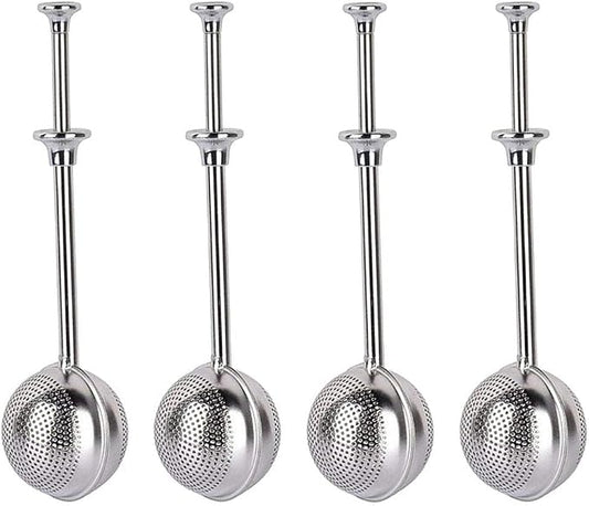 4Pcs Stainless Steel Tea Infuser Tea Strainer Sugar Flour Sifters Powdered by MIAOJIN
