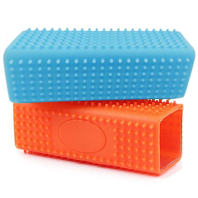 2 Pieces Pet Dog Cat Hair Remover, Block Roller Cleaner, Hollow Silicone by Unknown