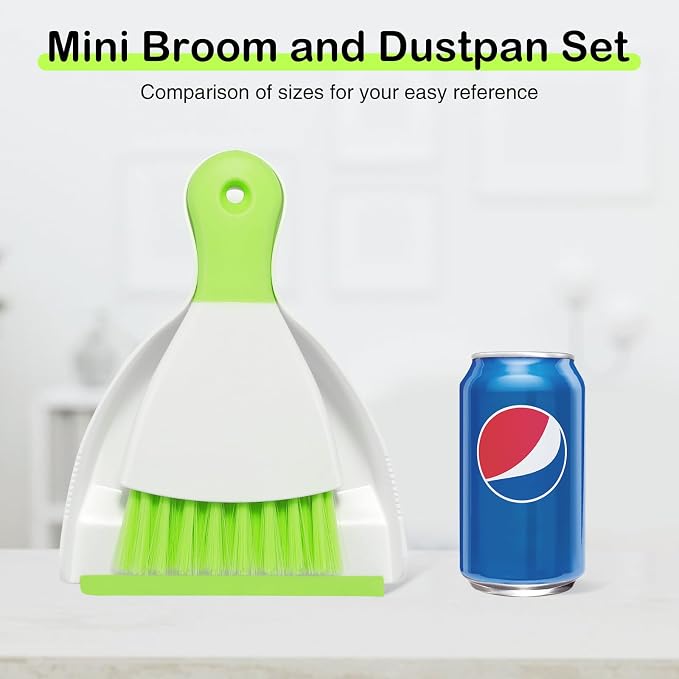 NACENA Mini Dustpan and Brush Set 2 Pack, Small Broom and Dustpan Set Dust Pan - Image 8