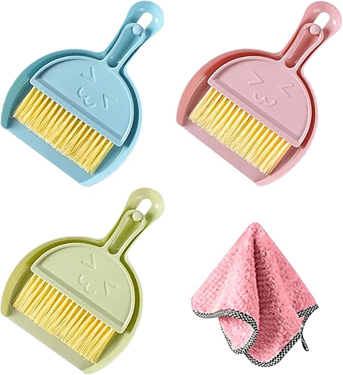 3 Pcs Mini Broom and Dustpan Set by Unknown