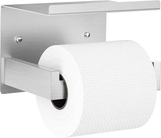 Auxmir No Drilling Self Adhesive Toilet Paper Holder, Premium Rustproof SUS304 by Auxmir