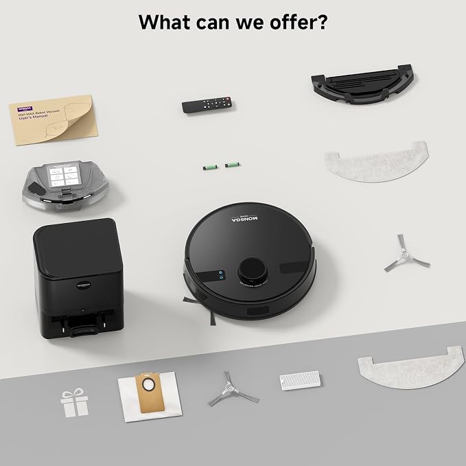 MONSGA Robot Vacuum and Mop Combo, 5000Pa Robotic Vacuum - Image 9