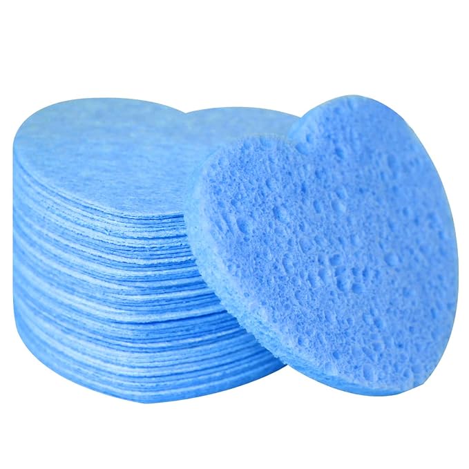50-Count Facial Sponges Compressed, 100% Natural Cellulose Face Sponge - Image 7