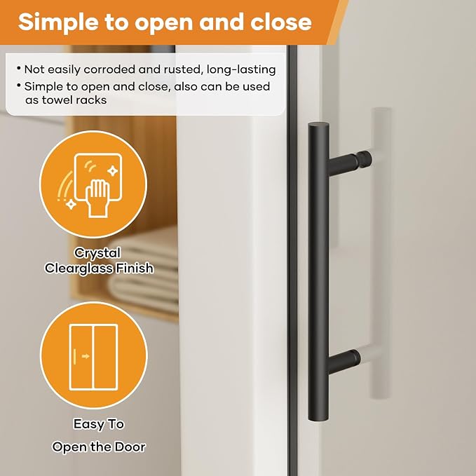 Zenith Shower Door, 60 in W x 74 in H Frameless Shower Door - Image 7