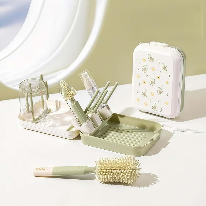 8-in-1 Baby Bottle Brush Set, Silicone Baby Bottle Cleaning Kit - Image 7