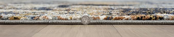 Keen Home Design Area Rugs - 6x9 Non-Shedding, Abstract Rugs for Kitchen, Living Room, Bedroom, Dining Room, Entryway - Size: 5'11" x 9'2", Multi