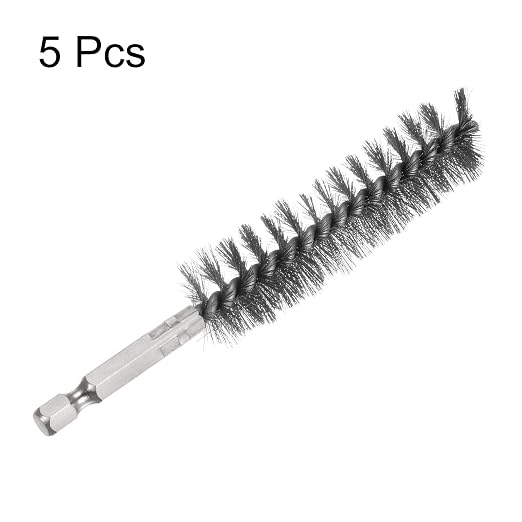 HARFINGTON 5Pcs Bore Brush Stainless Steel 20mm Dia Cleaning Twisted Wire Brush - Image 3