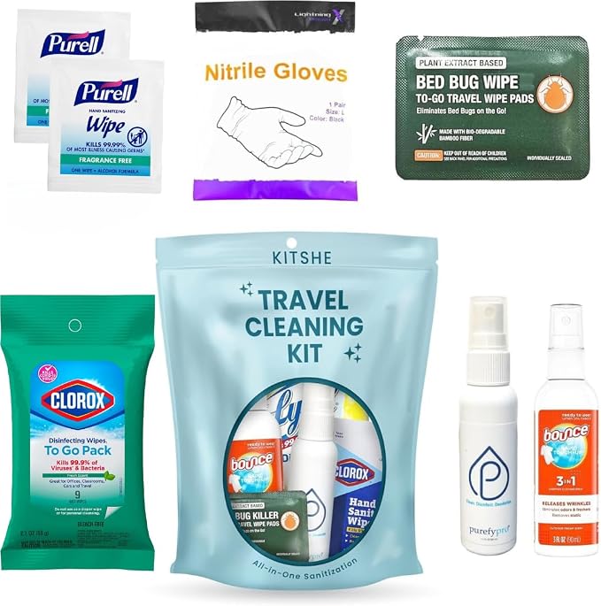 Travel Cleaning Supplies Kit by KITSHE