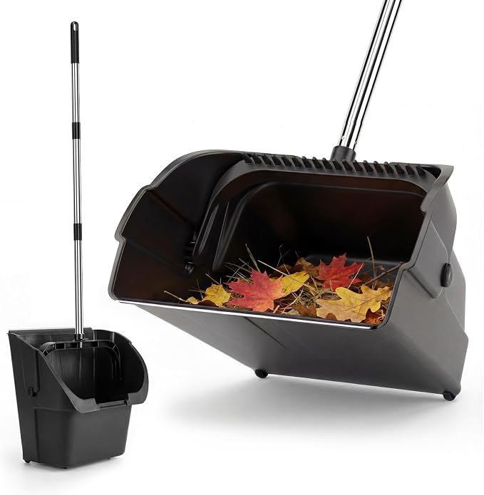Jumbo Commercial Dustpan with Wheels & Comb Teeth by DUNCHATY