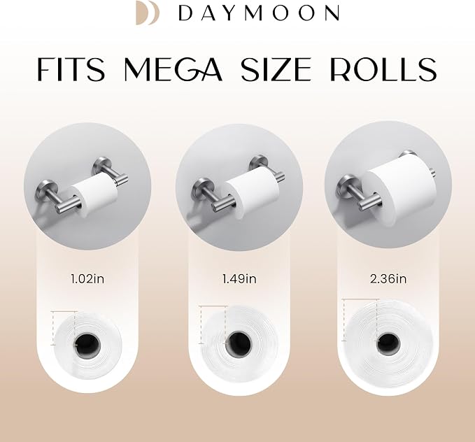 Day Moon™ Brushed Nickel Toilet Paper Holder - Image 6
