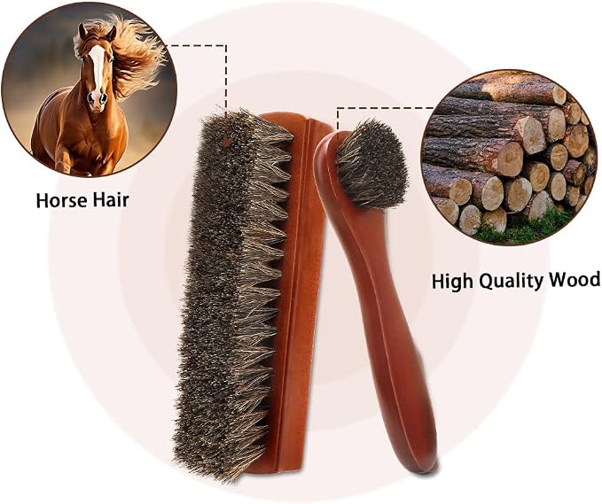 Shoe Brush, Horsehair Shoe Brush, Shoe Brushes - Image 2