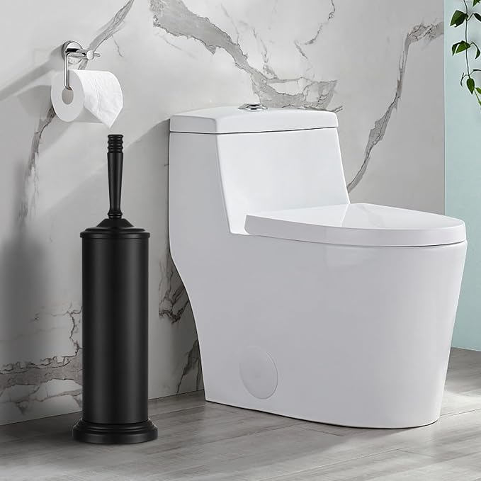 Black Toilet Brush and Holder Set, Stainless Steel Toilet Brush - Image 7