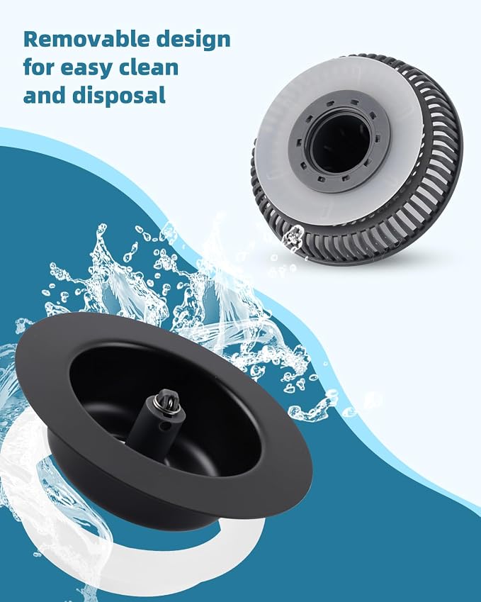 Universal 3 in 1 Kitchen Sink Drain Strainer Stopper Combo, Anti-Clog and Easy - Image 2