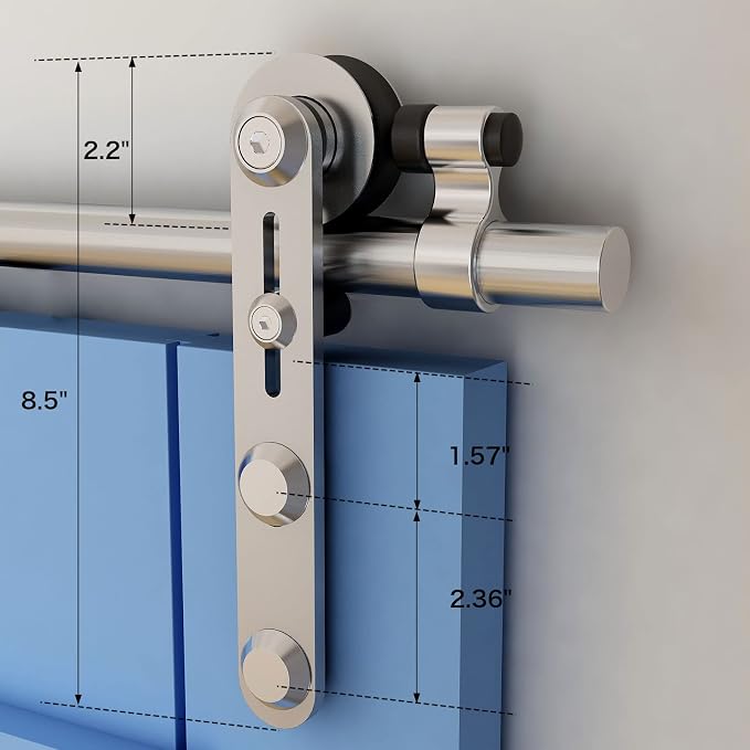 TSMST 11FT Sliding Barn Door Hardware Kit, Stainless Steel Heavy Duty Sturdy - Image 2