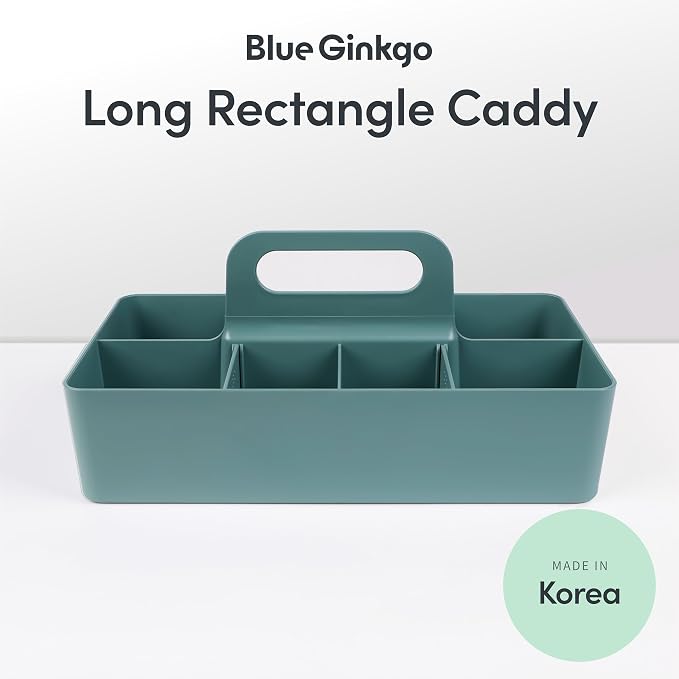 BLUE GINKGO Stackable Organizer Caddy – Korean-Made Portable Tote - Image 2