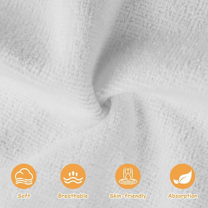 AOMIG Reuseable Cleaning Cloths 25PCS Washable Cotton White Cleaning Rags - Image 6