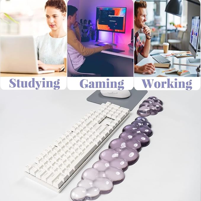 Gel Keyboard Wrist Rest Cloud Set, - Image 8