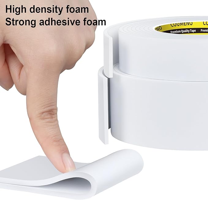 Single-Sided Adhesive White Foam Tape, Single-Sided Sealing Foam pad Sponge Tape - Image 3