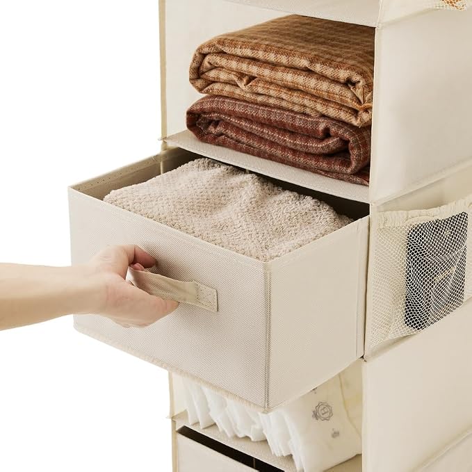 Hanging Shelf Closet Storage Organizer Removable Drawers ，Hanging Storage - Image 4