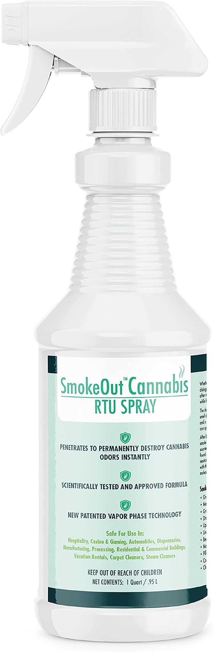 SmokeOut - Commercial Strength Odor Eliminator - Neutralizer, Deodorizer by EcoClearProducts