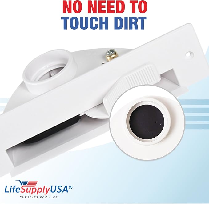 LifeSupplyUSA Central Vacuum Automatic Vac Dust Pan Sweep Inlet Valve White - Image 3
