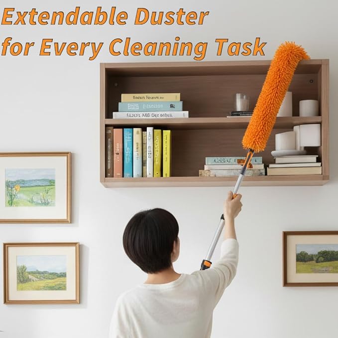 Long Handle Duster for Cleaning // Extendable Microfiber Duster - Image 3