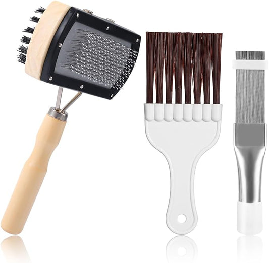 3pcs Air Conditioner Fin Cleaning Brush, HVAC Conditioner Condenser Cleaner by PEUTIER