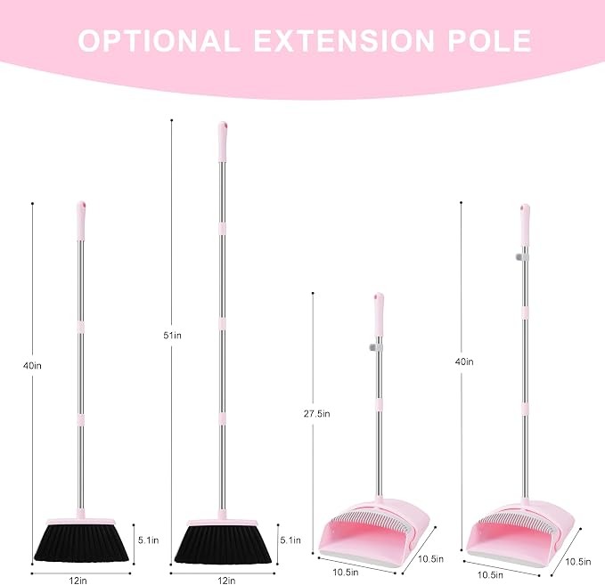 Broom and Dustpan Set, Broom Dustpan Combo Set - Image 5