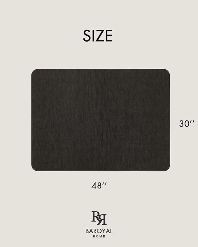 Office Chair Mat for Hardwood Floor Under Desk Computer Rolling Chair Mat for Wood/Tile Floor Non-Slip Heavy Duty Desk Rug PVC Plastic Hard Floor Protector 30"x 48" (Espresso)