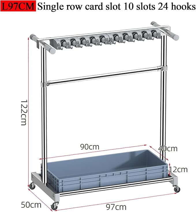 Movable Mop Broom Holder Put Wet Mops Floor Standing Cleaning Tool Rack - Image 4