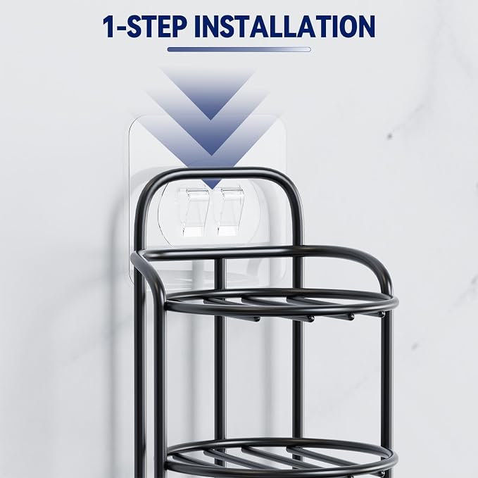 3-Tier Shower Soap Shampoo Bar Holder, Self Adhesive & Freestanding Draining - Image 3