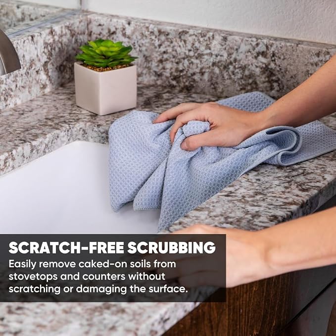 Kitchen Towels - Microfiber Waffle Weave Towels | Absorbent, No Lint, Commercial - Image 2