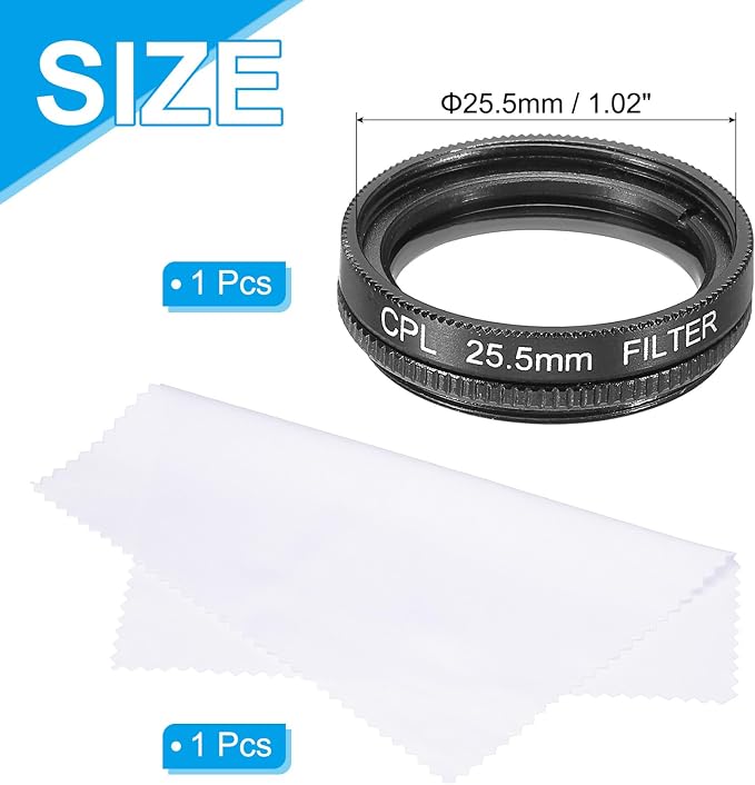 MECCANIXITY 25.5mm Circular Polarizer Filter, Double Sided Multi-Layer Coatings - Image 2