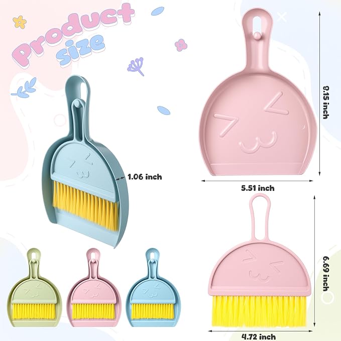 LemonRoad 24 Pcs Mini Broom and Dustpan Set - Image 2