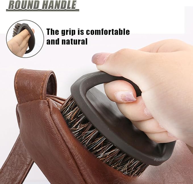 Soft Horsehair Bristle Leather Cleaning Brush - Image 5