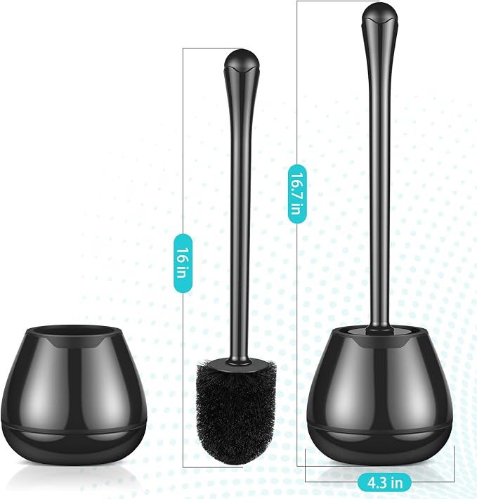 Toilet Brush and Holder, 2 Pack Toilet Bowl Brush - Image 7