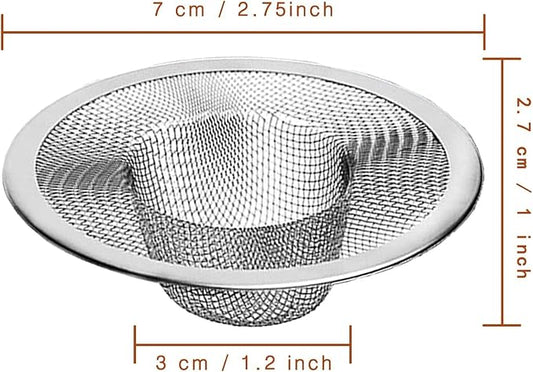 40pcs Heavy Duty Stainless Steel Slop Basket Filter Trap, 2.75" Top / 1" Mesh - Image 2
