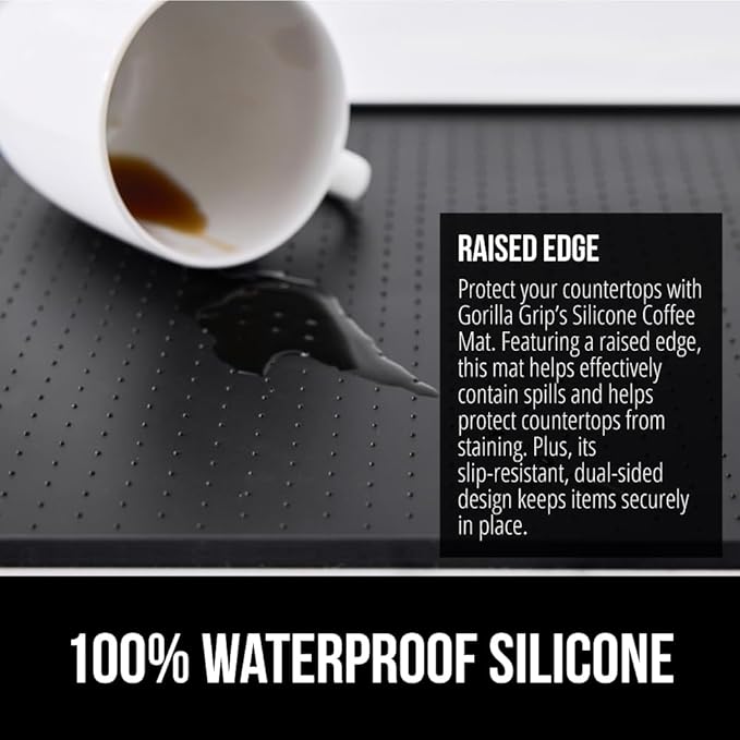 GORILLA GRIP Silicone Coffee Mat, Espresso Machine Bar Accessories, Keep - Image 3