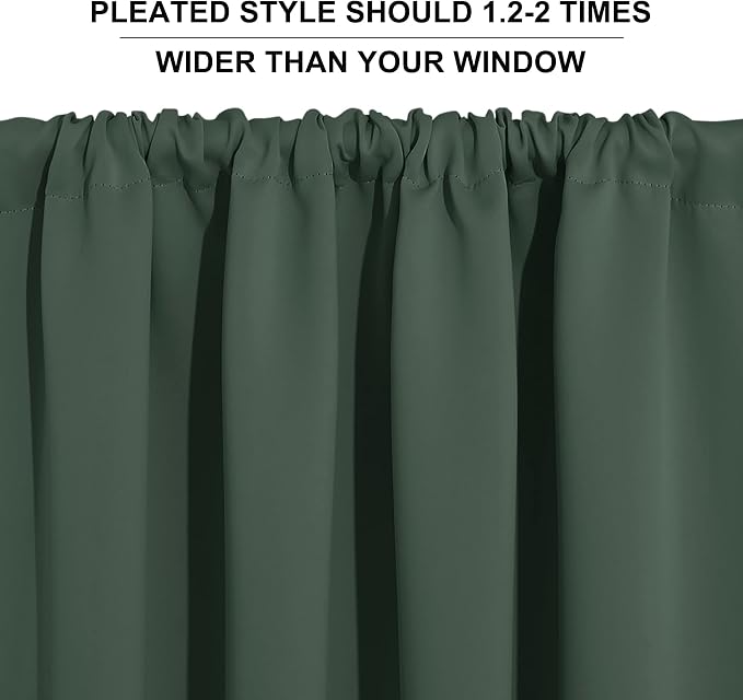RYB HOME Living Room Curtains 63 inch Length 2 Panels Set, Thermal Insulated - Image 6