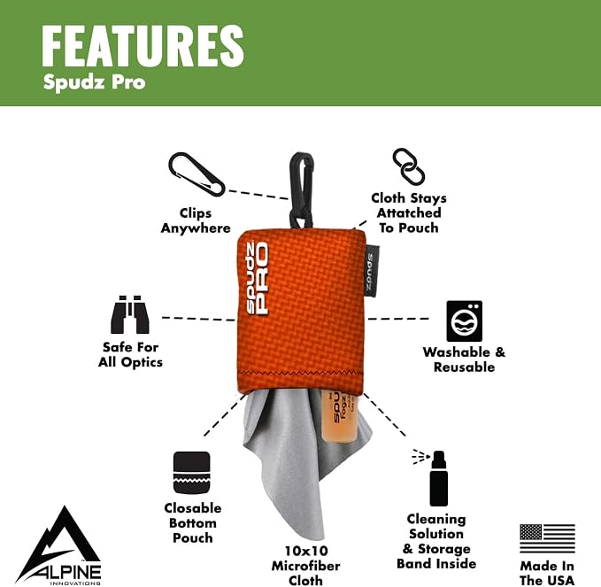 SPUDZ Pro | 10" x 10" Microfiber Cloth Screen & Lens Cleaner w/ 4ml Bottle | - Image 3